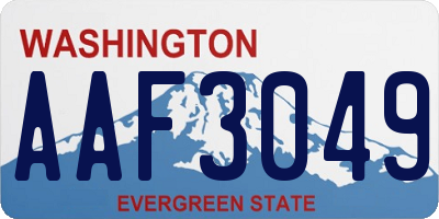 WA license plate AAF3049