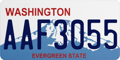 WA license plate AAF3055