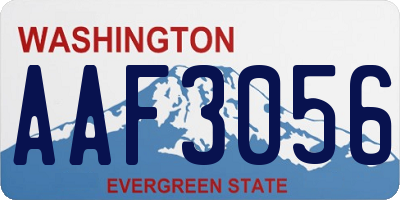 WA license plate AAF3056
