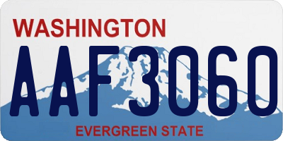 WA license plate AAF3060