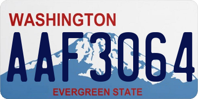 WA license plate AAF3064