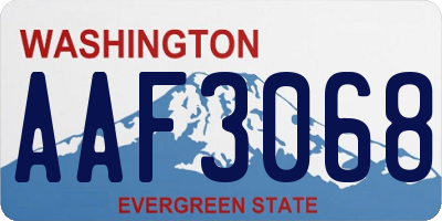 WA license plate AAF3068