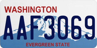 WA license plate AAF3069