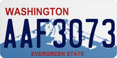 WA license plate AAF3073