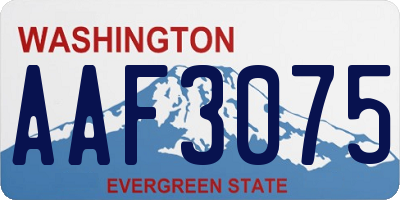 WA license plate AAF3075