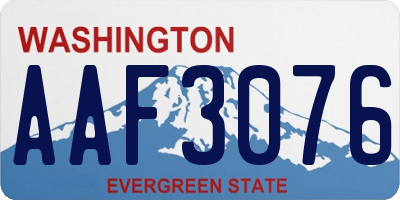 WA license plate AAF3076