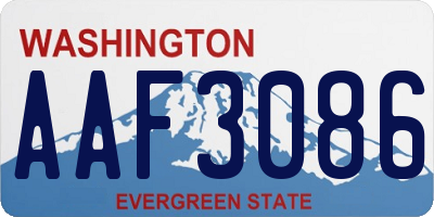 WA license plate AAF3086