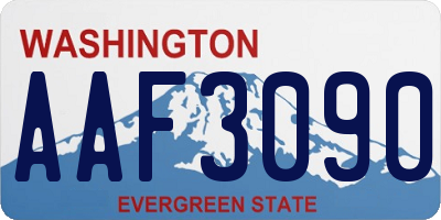 WA license plate AAF3090
