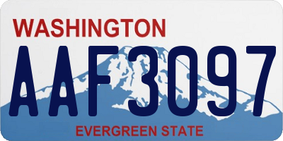 WA license plate AAF3097