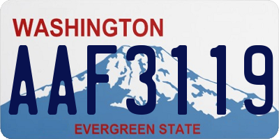 WA license plate AAF3119