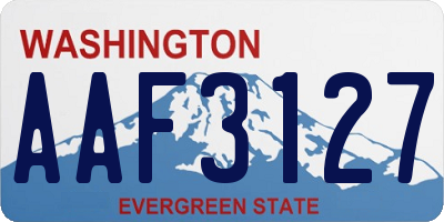 WA license plate AAF3127