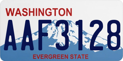 WA license plate AAF3128