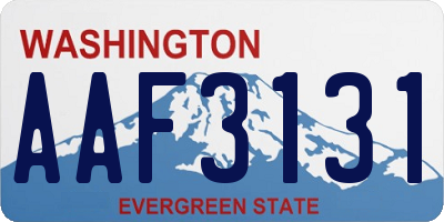 WA license plate AAF3131
