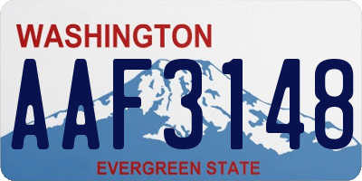 WA license plate AAF3148