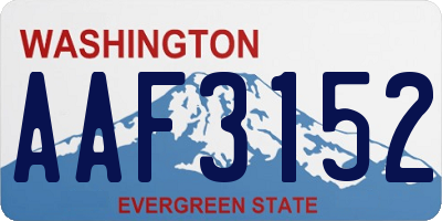 WA license plate AAF3152