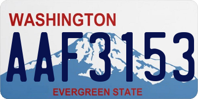 WA license plate AAF3153