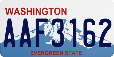 WA license plate AAF3162