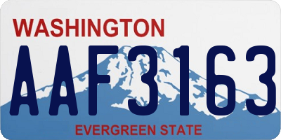 WA license plate AAF3163