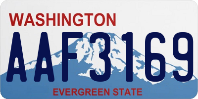 WA license plate AAF3169