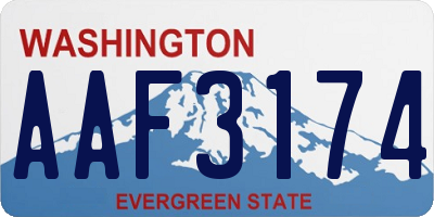 WA license plate AAF3174