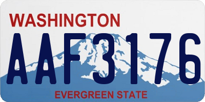 WA license plate AAF3176