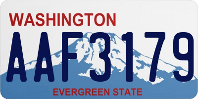 WA license plate AAF3179