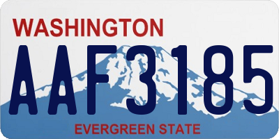 WA license plate AAF3185