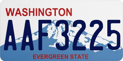 WA license plate AAF3225