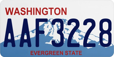 WA license plate AAF3228
