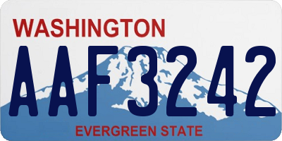 WA license plate AAF3242
