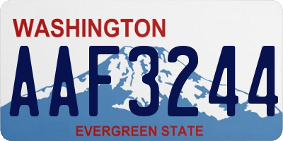 WA license plate AAF3244