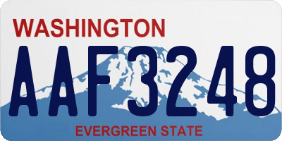 WA license plate AAF3248