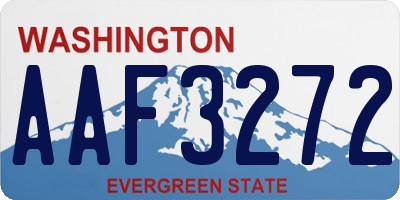 WA license plate AAF3272