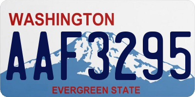 WA license plate AAF3295