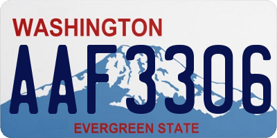 WA license plate AAF3306