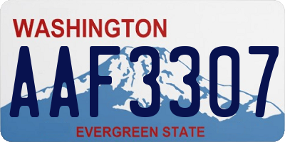 WA license plate AAF3307
