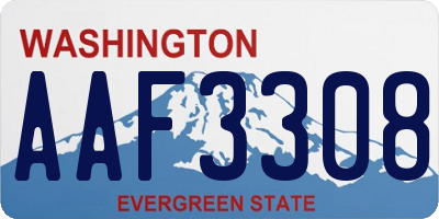 WA license plate AAF3308