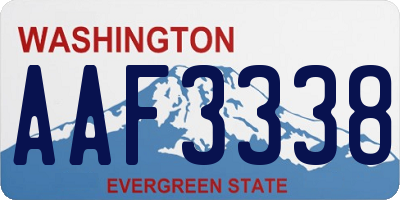 WA license plate AAF3338