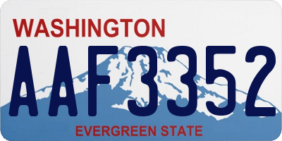 WA license plate AAF3352