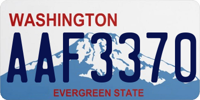 WA license plate AAF3370