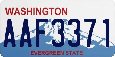 WA license plate AAF3371