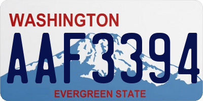 WA license plate AAF3394