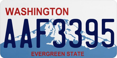 WA license plate AAF3395
