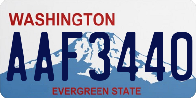 WA license plate AAF3440