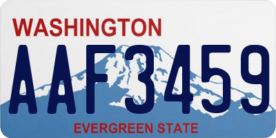 WA license plate AAF3459