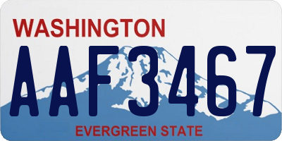WA license plate AAF3467