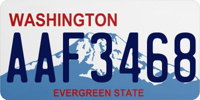 WA license plate AAF3468