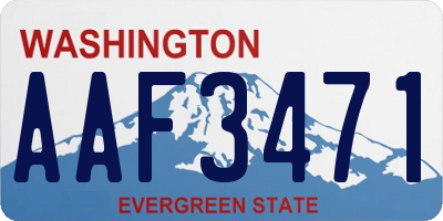 WA license plate AAF3471