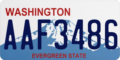 WA license plate AAF3486