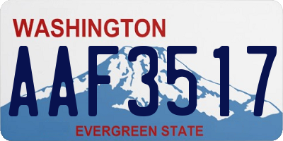 WA license plate AAF3517